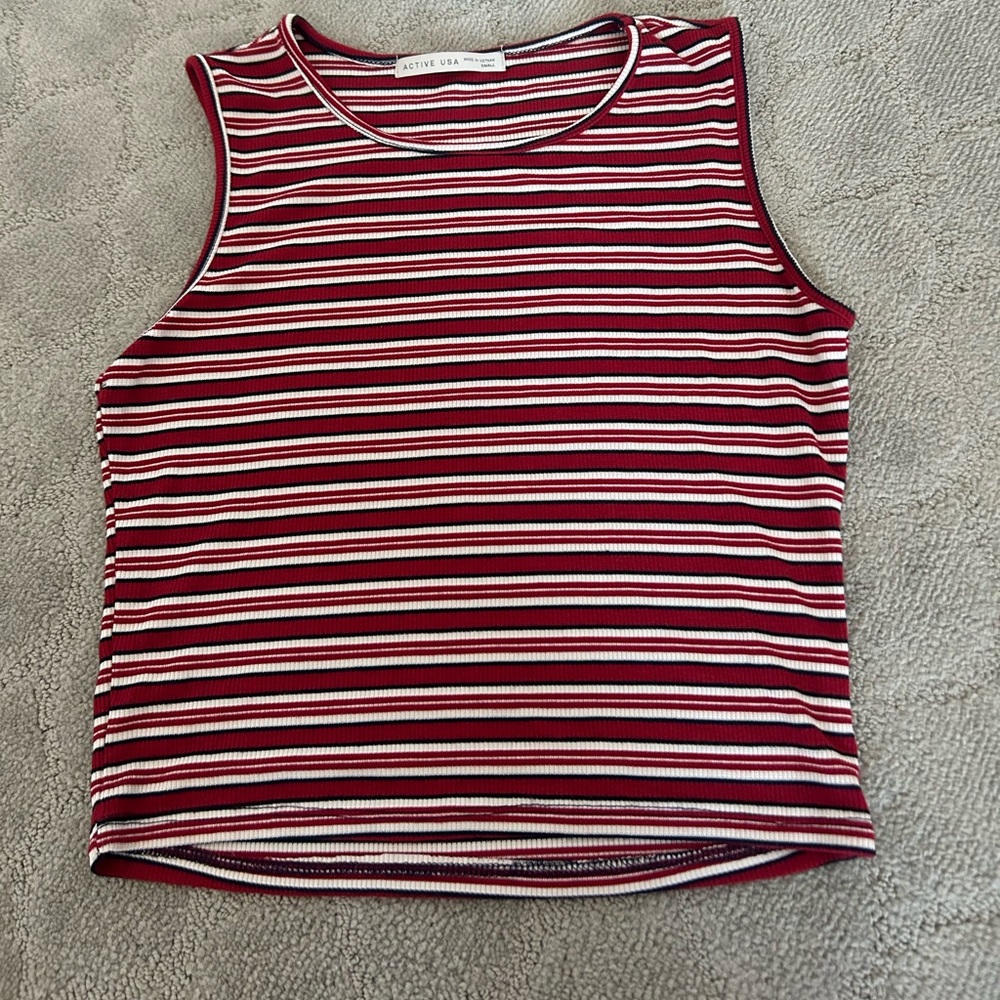 Active USA striped tank